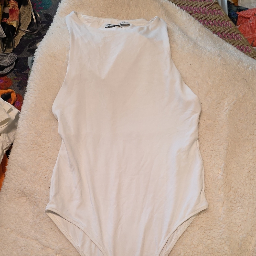 Zara Cream Sleeveless Top